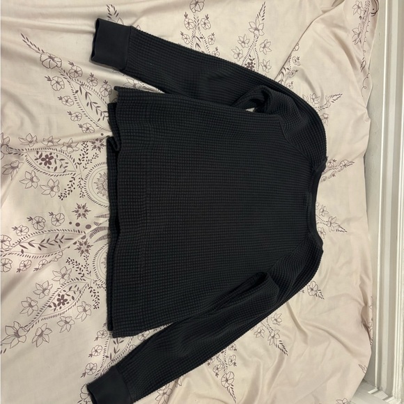 The North Face Black/dark gray Waffle Knit Sweatshirt - Picture 3 of 3
